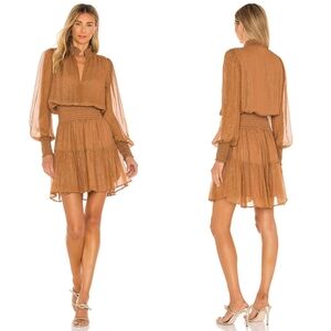 ALC Silvie Striped Smocked Mini Dress